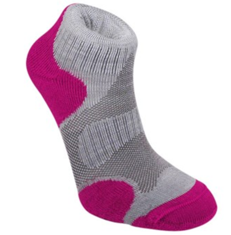 Ponožky Bridgedale Trailsport Lightweight Merino Cool Comfort Ankle Women's grey/raspberry/812