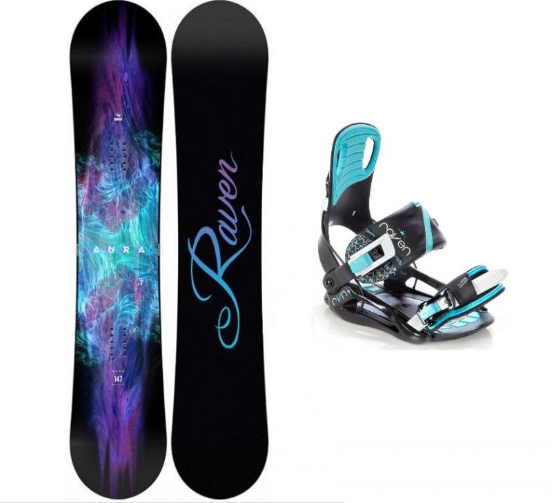 Raven Aura dámský snowboard + Raven Starlet black/mint vázání - 140 cm + S (EU 35-39)