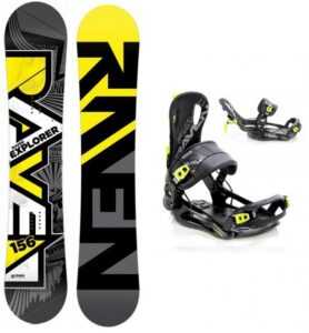 Raven Explorer 2019/20 snowboard + vázání Raven FT 270 black/lemon  - 154 cm + M (EU 39-41)