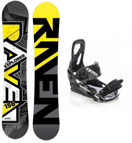Raven Explorer 2019/20 snowboard + vázání Raven S200 black  - 154 cm + S/M (EU 37-41)