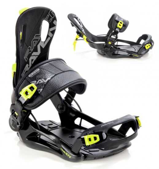 Raven Fastec FT 270 black/lemon snowboardové vázání + nářadí zdarma - M (EU 39-41)