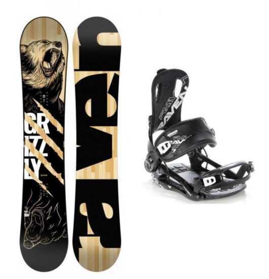 Raven Grizzly snowboard + Raven Fastec FT 270 black snowboardové vázání - 154 cm + L (EU 42-44)
