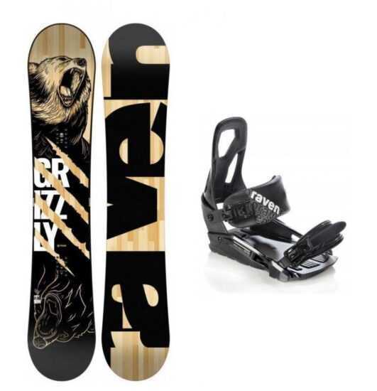 Raven Grizzly snowboard + vázání Raven S200 black  - 154 cm + S/M (EU 37-41)