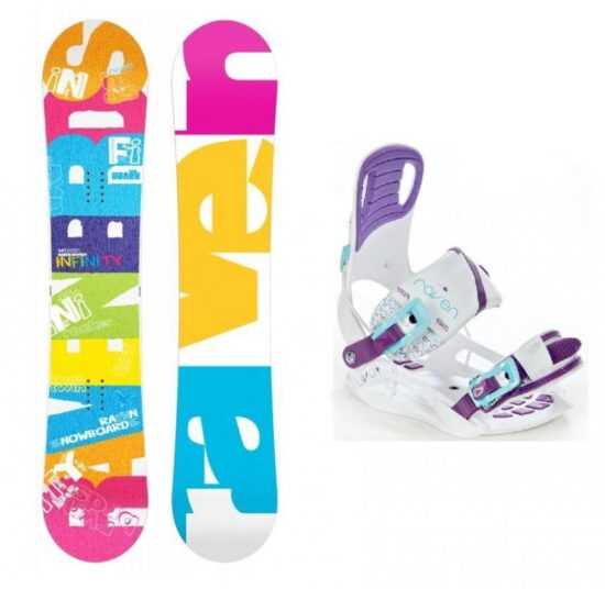 Raven Infinity 2019 dámský snowboard + vázání Raven Starlet White - 141 cm + S (EU 35-39)