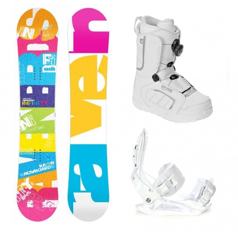 Raven Infinity 2019 snowboard + vázání Raven Luna + boty Raven (výhodný set) - 141 cm + S (EU 35-38)