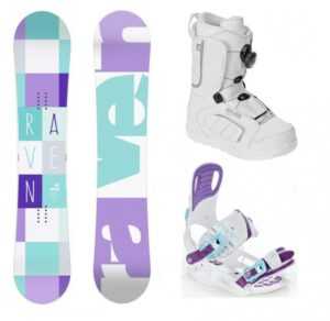Raven Laura 2018 dámský snowboard + vázání Raven Starlet White + boty Raven (výhodný set) - 140 cm + S (EU 35-39)