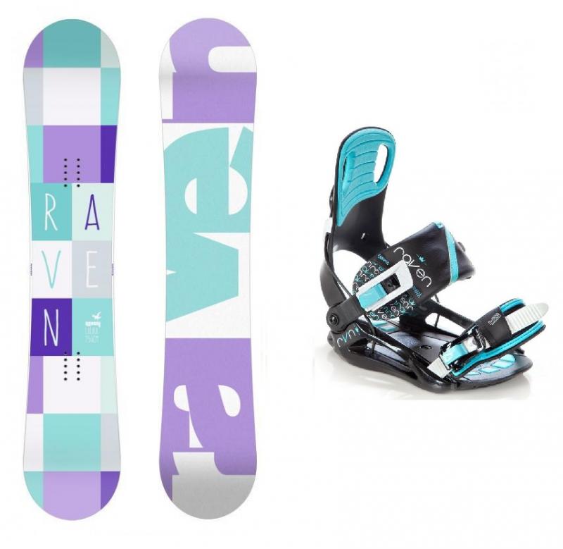 Raven Laura 2018 dámský snowboard + vázání Raven Starlet black/mint - 140 cm + S (EU 35-39)