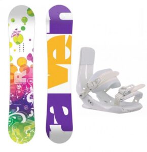 Raven Lucy CAP dívčí snowboard + Sp Junior 180 White vázání - 138 cm + white XS/S - EU 32-36