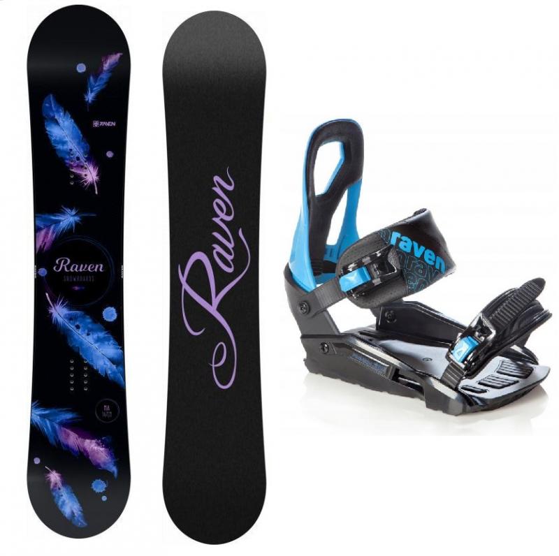 Raven Mia Black dámský snowboard + Raven S200 blue vázání - 139 cm + S/M (EU 37-41)