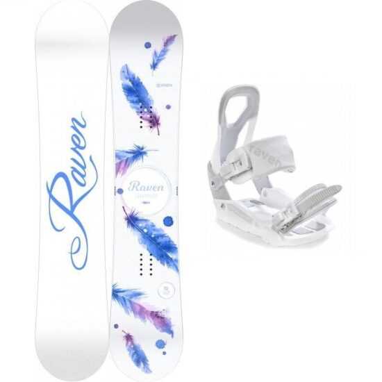 Raven Mia White snowboard + Raven S200 white vázání - 139 cm + S/M (EU 37-41)