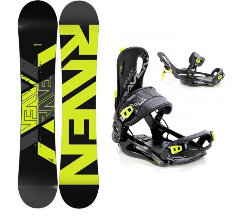 Raven Patrol pánský snowboard + Raven Fastec FT 270 black/lemon snowboardové vázání - 150 cm + M (EU 39-41)