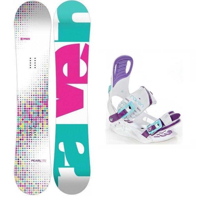 Raven Pearl 2020 dětský snowboard + Raven Starlet White/Blue/Violet vázání - 110 cm + S (EU 35-39)