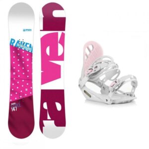Raven Style Pink 2018 dámský snowboard + Gravity G1 Lady white vázání - 140 cm + M (EU 38-42)