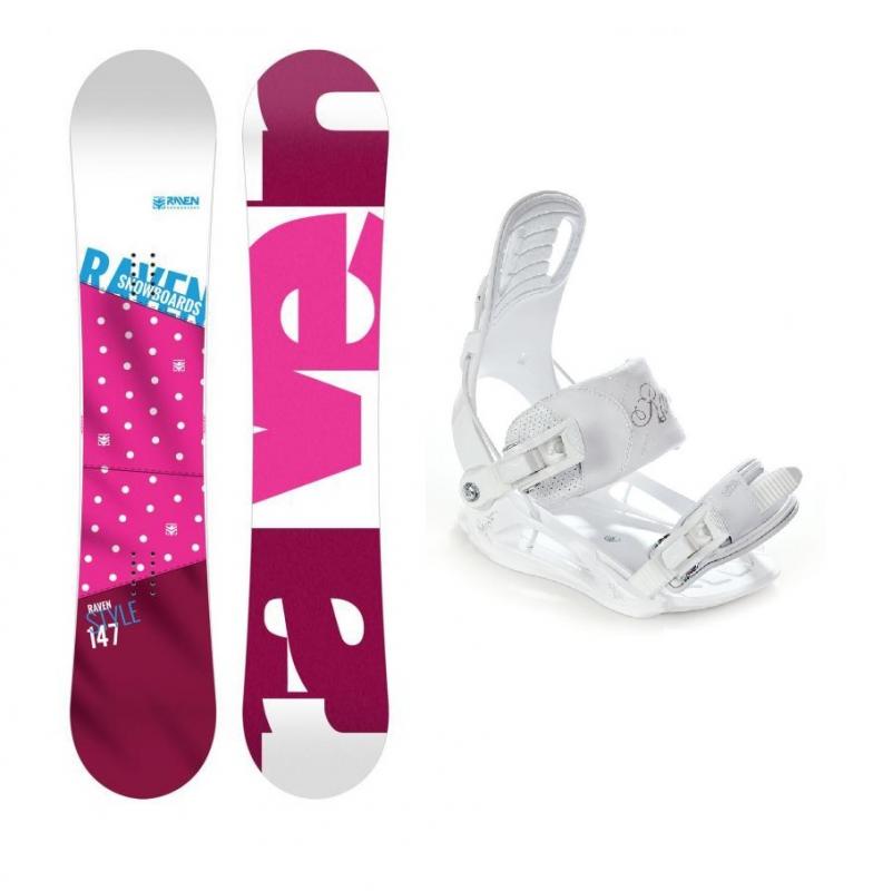 Raven Style Pink 2018 dámský snowboard + vázání Raven Luna - 140 cm + S (EU 35-38)