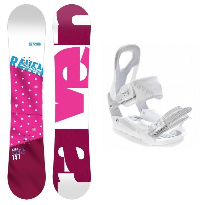 Raven Style Pink 2019/20 snowboard + Raven S200 white vázání - 140 cm + S/M (EU 37-41)