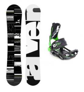 Raven Supreme black/lime snowboard + Raven FT 270 black/green vázání - 148 cm + L (EU 42-44)