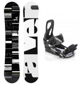 Raven Supreme black/lime snowboard + Raven S200 black vázání - 148 cm + S/M (EU 37-41)