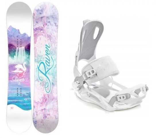 Raven Swan dámský snowboard + Raven FT 270 white vázání - 140 cm + M (EU 39-42)