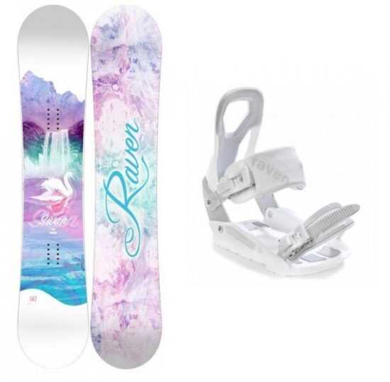 Raven Swan dámský snowboard + Raven S200 white vázání - 140 cm + S/M (EU 37-41)