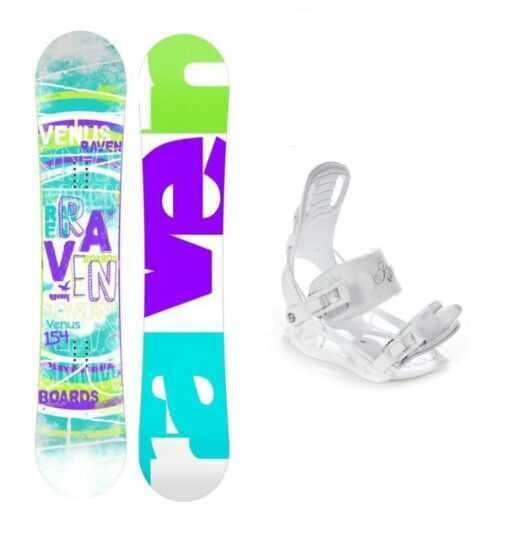 Raven Venus 2018 + vázání Raven Luna dámský snowboard set - 147 cm + S (EU 35-38)