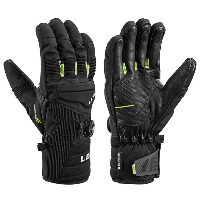 Rukavice LEKI Progressive Tune S Boa® mf touch (643881302) black/lime