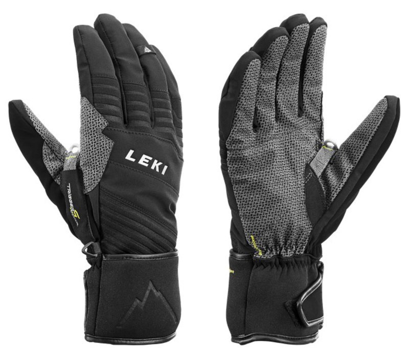 Rukavice Leki Tour Plus V S black-chrome-lime 636-771301