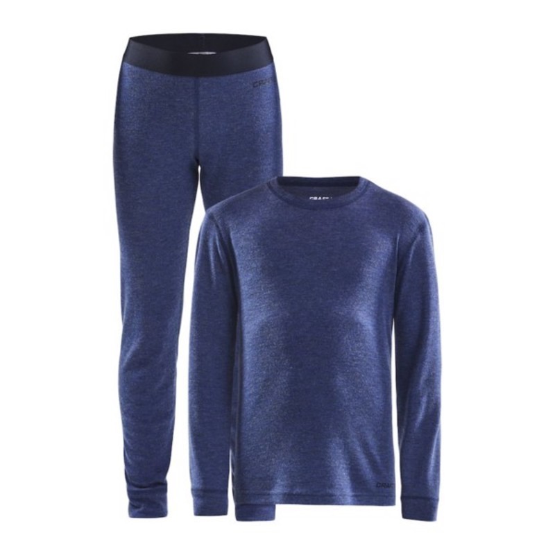 Set CRAFT Merino 180 JR 1907878-360200 tmavě modrá