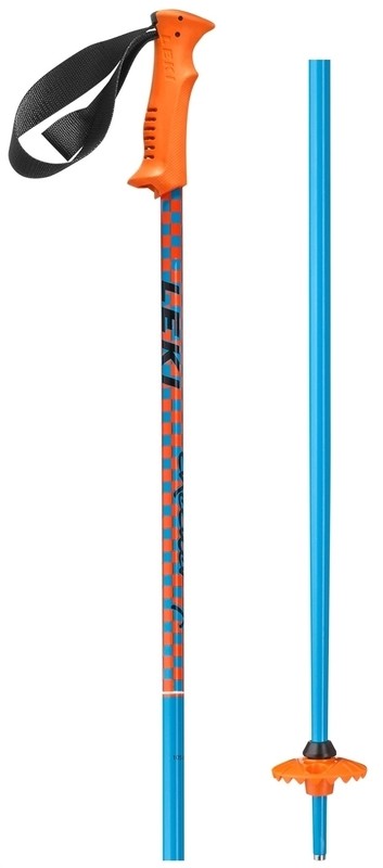 Sjezdové hole Leki Checker X Jr. 6324322 cyan