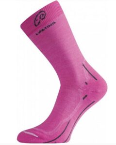 Trekingové merino ponožky Lasting Whi 408 růžová