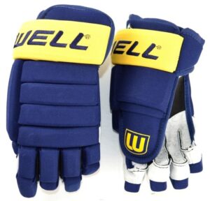 Winnwell Classic 4-Roll SR hokejové rukavice - tmavě modrá-žlutá