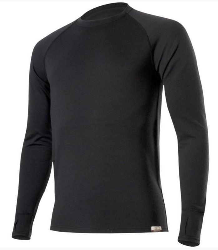 Pánská merino mikina Lasting WITY 9090 černá
