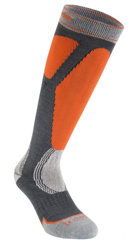 Ponožky Bridgedale Ski Easy On gunmetal/orange/037