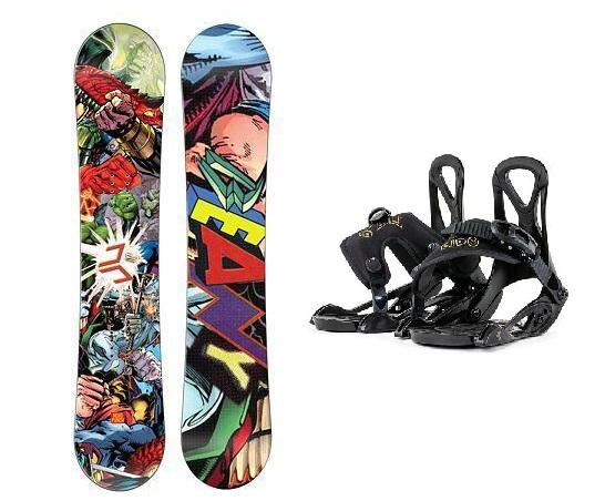 Beany Heropunch dětský snowboard + Beany Kido vázání - 90 cm + EU (EU 25-31)