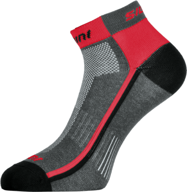Cyklistické ponožky Silvini Plima UA622 charcoal-red
