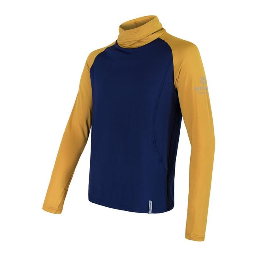 Pánská mikina Sensor Coolmax Thermo tm.modrá/mustard 20200050