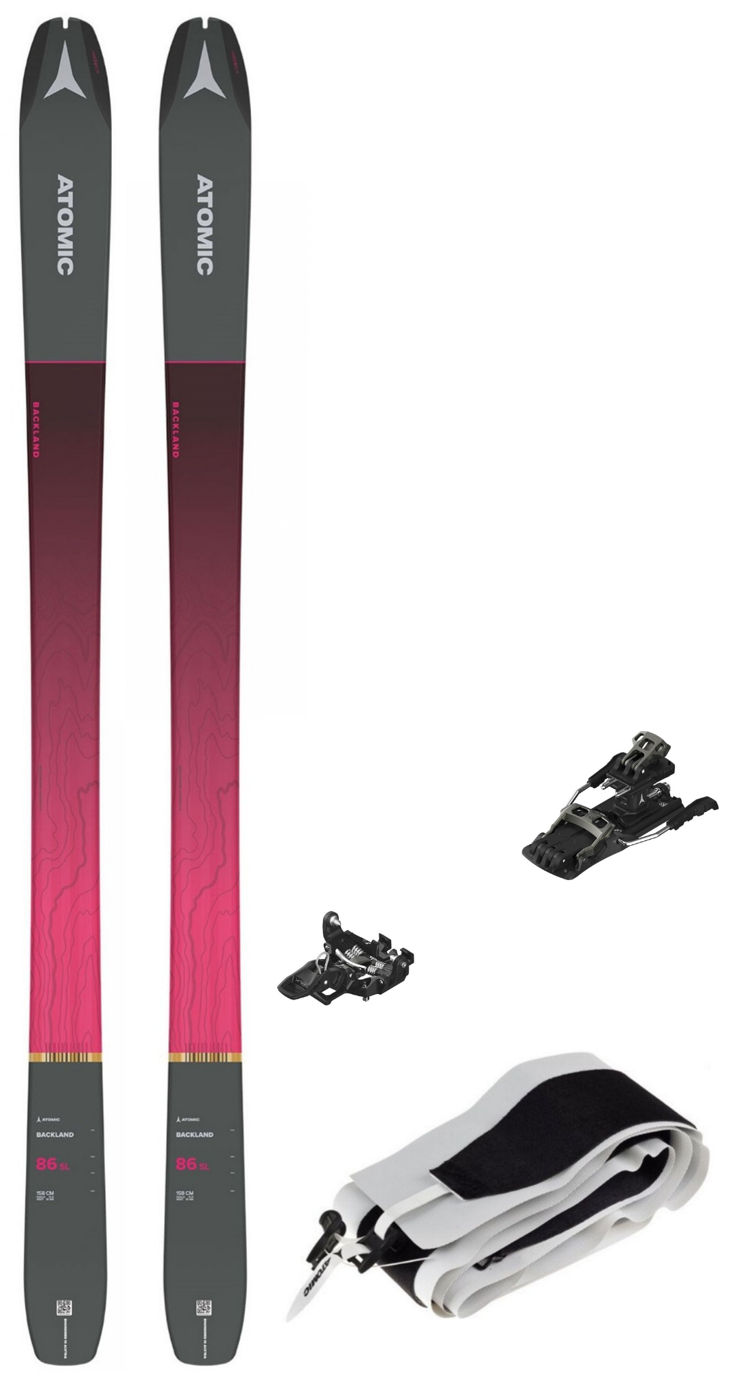 Set | Atomic Backland 86 SL W + Skin 85/86 + Atomic Backland Tour Binding + Brake 158 cm