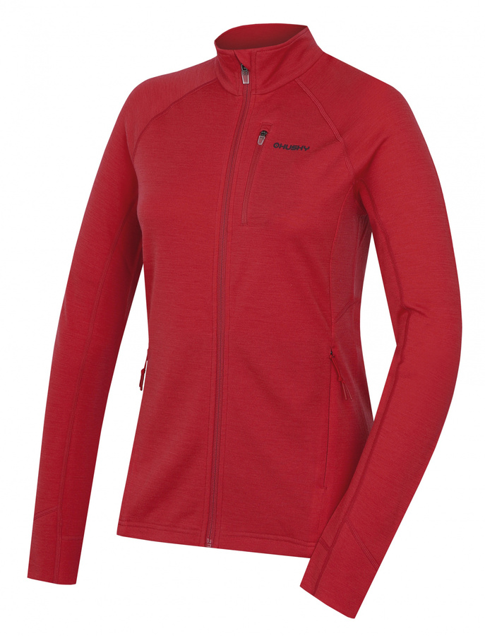 Dámská mikina z merino vlny Husky Alou L tl. vínová