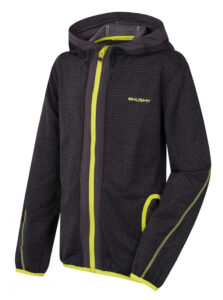 Dětská mikina s kapucí Husky Artic Zip K černá/tm. šedá