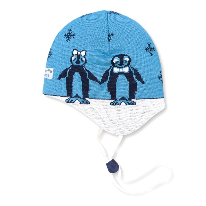 Dětská pletená čepice Kama B51 115 tyrkysová